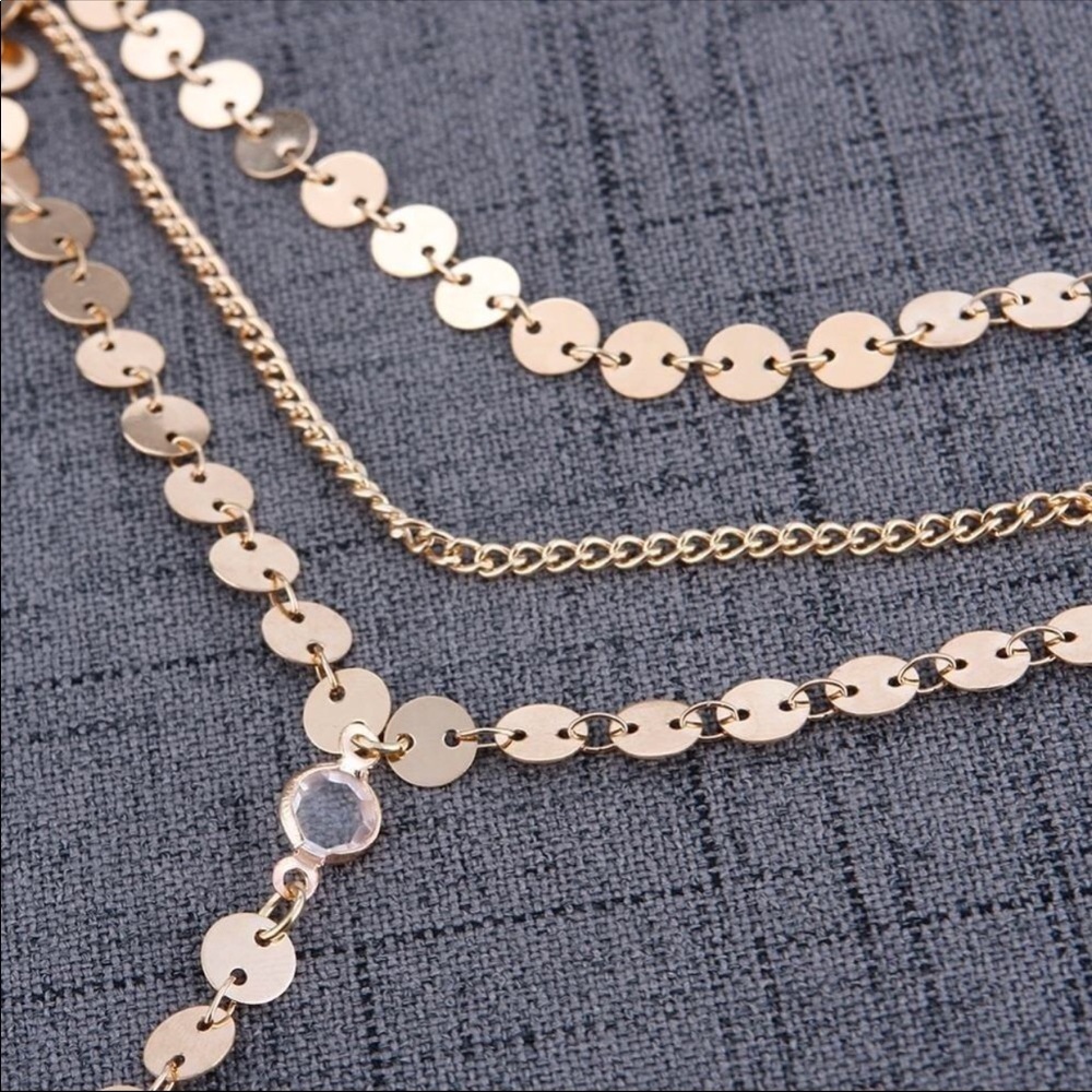 New 3 layers choker necklace - Picture 2 of 2